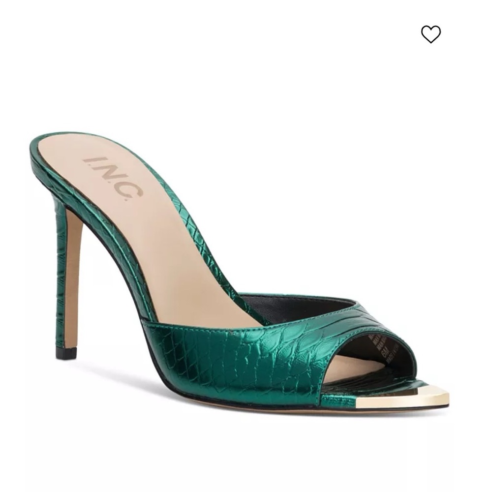 INC Amra Emerald Snake Sandals